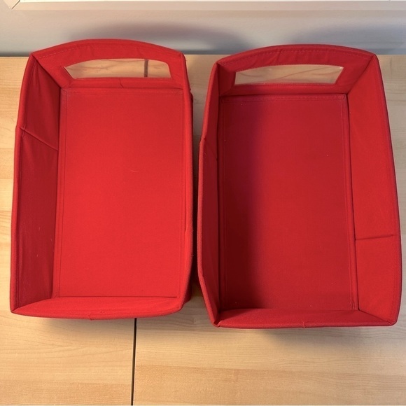 Red collapsible storage containers - Picture 1 of 13
